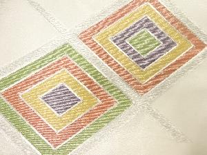 アンティーク　菱模様刺繍名古屋帯